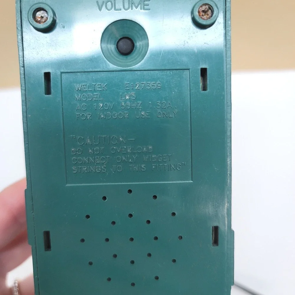 Vtg Weltek Musical Christmas Light Controller Green Gift Box LNS E127359 Works